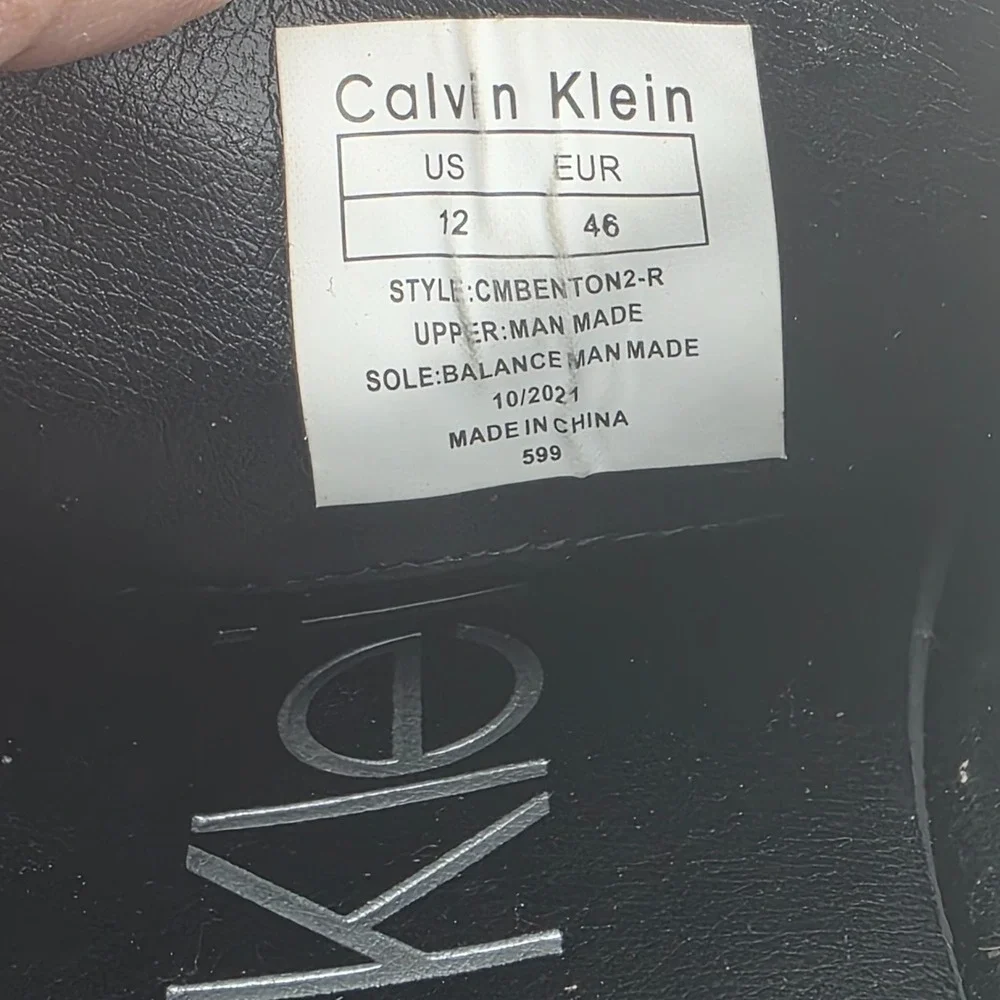 Calvin Klein Cmbenton 2-R Oxford Dress Shoes Black Men`s Size US 12 EUR 4617